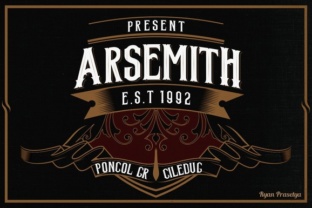Arsemith: A Modern Vintage Typeface for Crafters