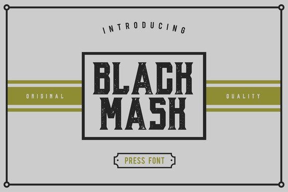 Black Mask: A Vintage Display Font for Bold Campaigns