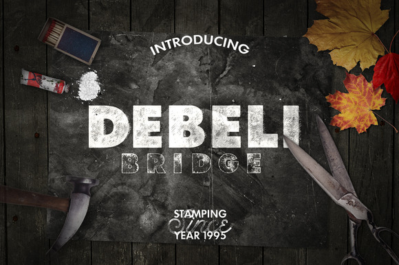 Debeli: A Textured Display Font for Vintage Editorial Design