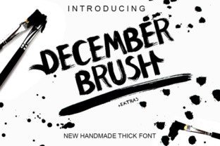 December Brush: A Handwritten Display Font for Web