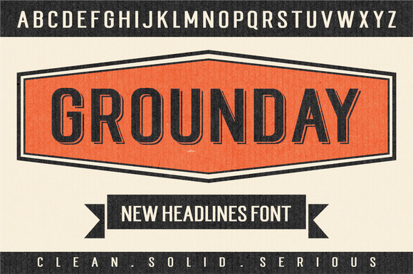 Grounday: A Bold Display Font for Makers