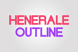 Henerale Outline: A Modern Display Font for Editorial Design
