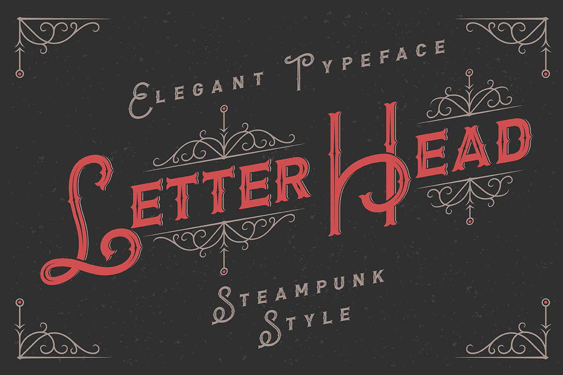 Letterhead: A Steampunk Display Font for Editorial Design