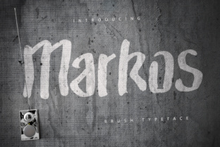 Markos: A Rough Brush Display Font for Editorial Impact