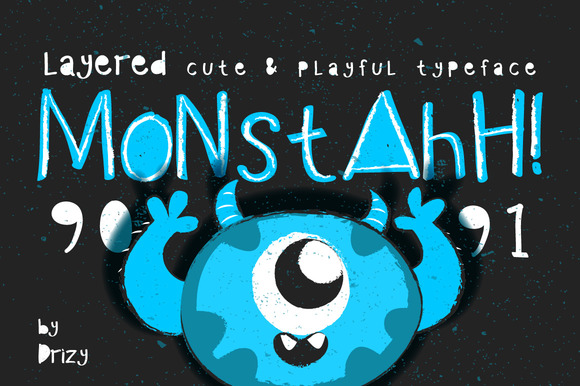 Monstahh: A Playful Display Font for Modern Web Design