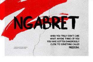 Ngabret: A Painterly Display Font for Authentic Branding