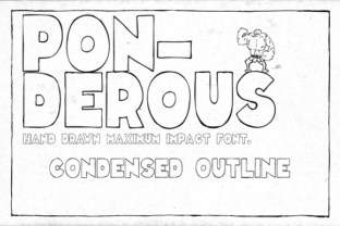 Ponderous Condensed Outline: A Bold Display Typeface