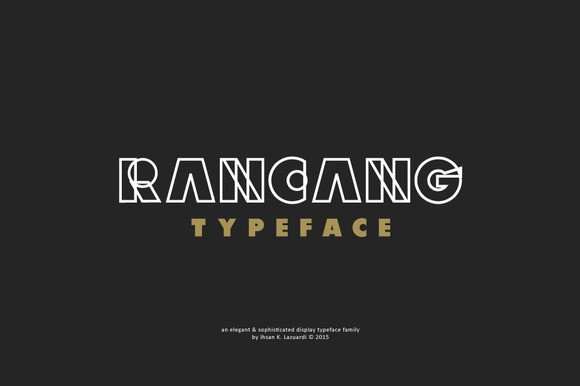 Rancang: A Bold Outlined Font for Modern Branding