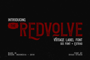Redvolve: A Vintage Display Font for Makers